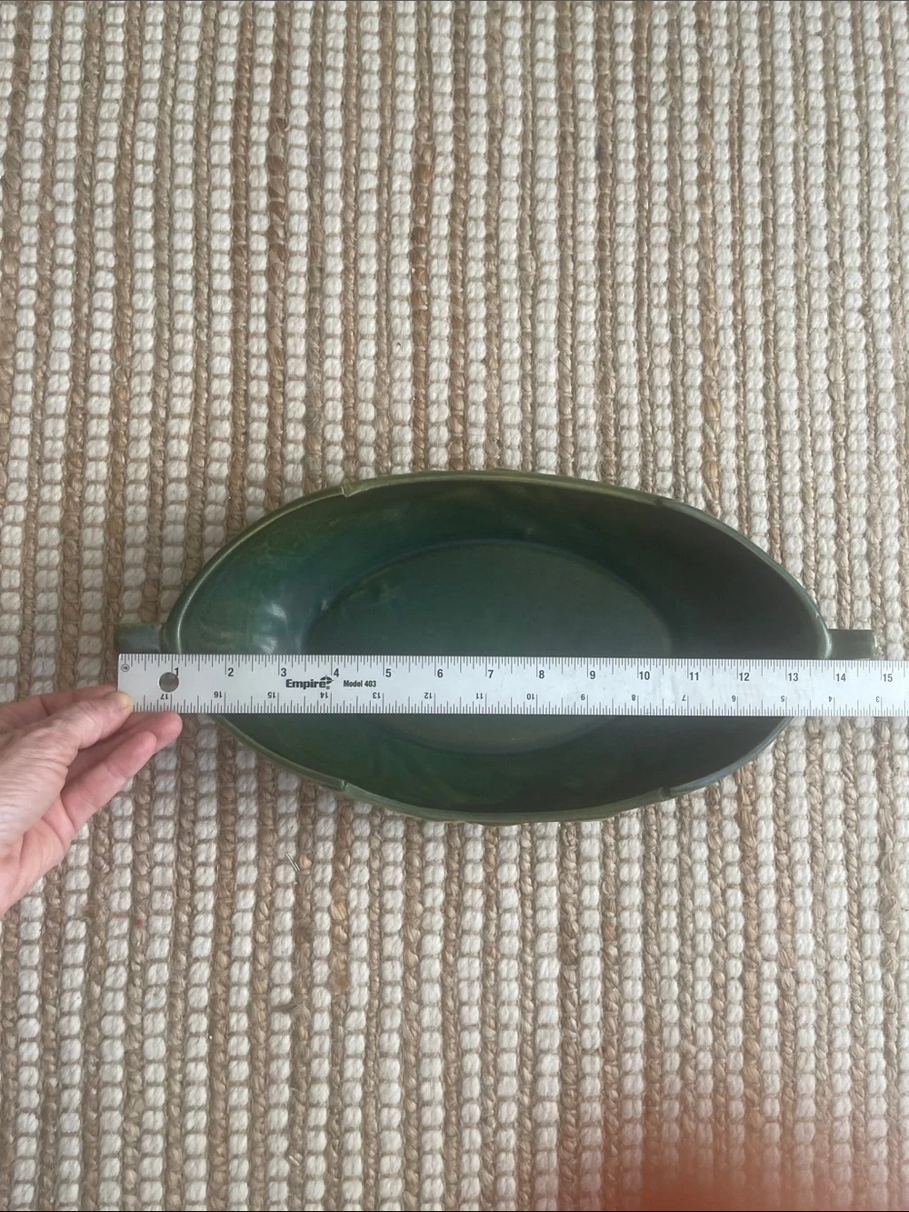 Roseville Pottery Console Bowl Zephyr Lily